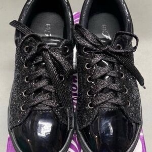 Stylish Black Glitter Sneakers